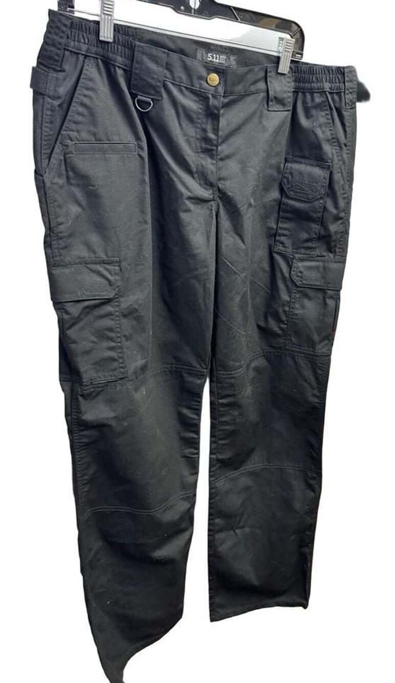 5.11 Tactical Cargo Pants Size 16 Long Black Utility Work Trousers
